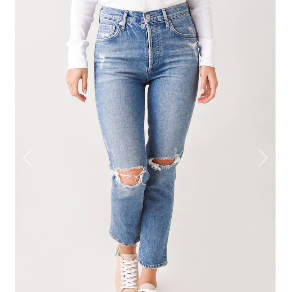 Citizens Of Humanity Women's Charlotte Crop High-Rise Straight Jean